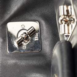 Pre Owned Dior Black Cannage Leather Granville Chain Link Tote