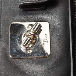 Pre Owned Dior Black Cannage Leather Granville Chain Link Tote