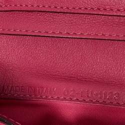 Pre Owned Dior Black/Magenta Leather Diorissimo Wallet