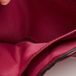 Pre Owned Dior Black/Magenta Leather Diorissimo Wallet