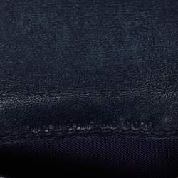 Pre Owned Dior Dark Blue Denim Diorissimo Saddle Continental Wallet