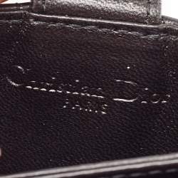 Pre Owned Dior Black Cannage Leather Lady Dior 5 Gusset Card Holder