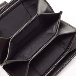 Pre Owned Dior Black Cannage Leather Lady Dior 5 Gusset Card Holder
