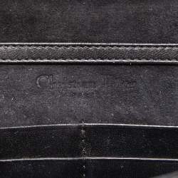 Pre Owned Dior Black Leather Diorama Wallet on Chain