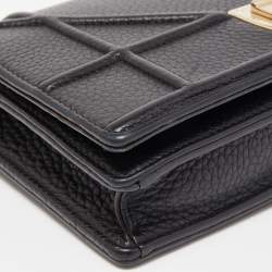 Pre Owned Dior Black Leather Diorama Wallet on Chain
