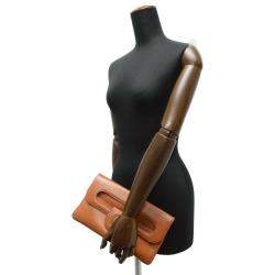 Pre Owned Dior Brown Leather Medium DiorDouble Bag