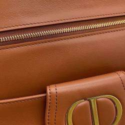 Pre Owned Dior Brown Leather Medium DiorDouble Bag