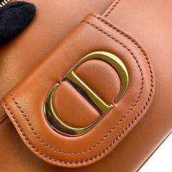 Pre Owned Dior Brown Leather Medium DiorDouble Bag