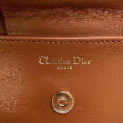 Pre Owned Dior Brown Leather Medium DiorDouble Bag