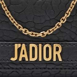 Pre Owned Dior Black Leather J'Adior Croisiere Wallet on Chain