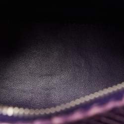 Pre Owned Dior Purple Python Medium Lady Dior Tote