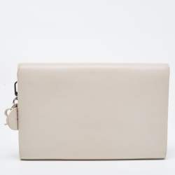 Pre Owned Dior Beige Leather Andy Warhol Clutch