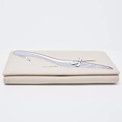Pre Owned Dior Beige Leather Andy Warhol Clutch