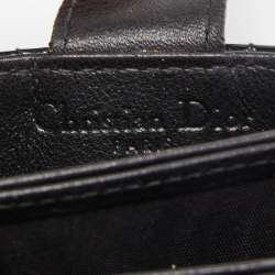 Pre Owned Dior Black Cannage Patent Leather Lady Dior 5 Gusset Card Holder