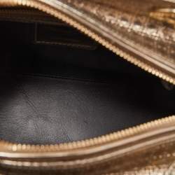 Dior Ombre Gold Micro Cannage Patent Leather Medium Lady Dior Tote