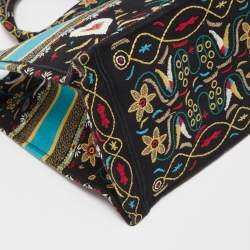 Pre Owned Dior Multicolor Embroidered Canvas Large Book Tote
