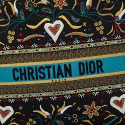 Pre Owned Dior Multicolor Embroidered Canvas Large Book Tote