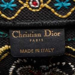 Pre Owned Dior Multicolor Embroidered Canvas Large Book Tote