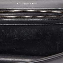 مملوكة مسبقًا Dior Black Leather Medium Patch Diorama Shoulder Bag