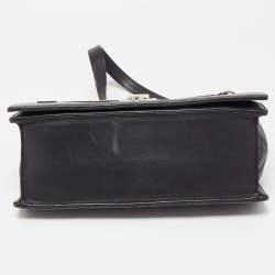 مملوكة مسبقًا Dior Black Leather Medium Patch Diorama Shoulder Bag