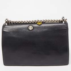 مملوكة مسبقًا Dior Black Leather Medium Patch Diorama Shoulder Bag