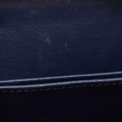 Dior Navy Blue Leather Dior D Fence Zip Wallet