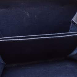 Dior Navy Blue Leather Dior D Fence Zip Wallet