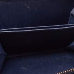 محفظة ديور دي فرينس جلد أزرق كحلي