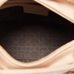 Pre Owned Dior Beige Leather Medium Lady Dior Tote