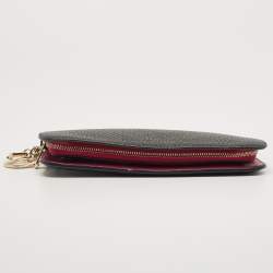 Pre Owned Dior Black/Pink Leather Diorissimo Voyageur  Zip Around Wallet
