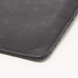Dior Black Matte Cannage Leather Zip Pouch