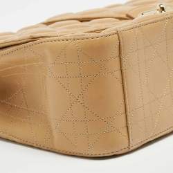 Pre Owned Dior Beige Cannage Leather Large Miss Dior Shoulder Bag