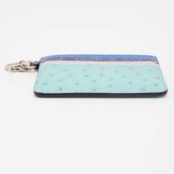 Pre Owned Dior Multicolor Mixed Exotic and Leather Lady Dior Card Holder