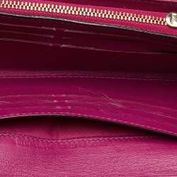 Pre Owned Dior Black/Pink Leather Diorissimo Rencontre Chain Wallet