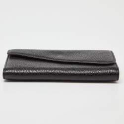 Pre Owned Dior Black/Pink Leather Diorissimo Rencontre Chain Wallet