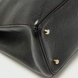 Pre Owned Dior Black Leather Large Diorissimo Shopper Tote