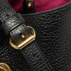 Pre Owned Dior Black Leather Large Diorissimo Shopper Tote