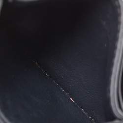 Pre Owned Dior Navy Blue Oblique Canvas and Leather Card Holder