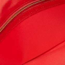 Dior Red Woven Leather Wristlet Clutch
