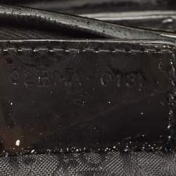 Pre Owned Dior Black Cannage Patent Leather Medium Lady Dior Tote