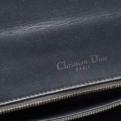 Pre Owned Dior Pink Microcannage Patent and Leather Medium Diorama Flap Shoulder Bag