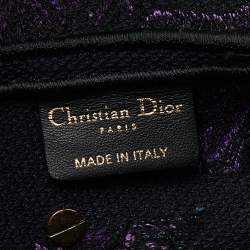 Pre Owned Dior Multicolor Floral Embroidered Canvas Saddle Bag