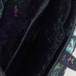 Pre Owned Dior Multicolor Floral Embroidered Canvas Saddle Bag