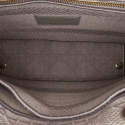 Pre Owned Dior Grey Medium Cannage Lady D-Lite