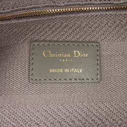 Pre Owned Dior Grey Medium Cannage Lady D-Lite