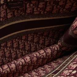 Dior Burgundy Oblique Canvas Small Book Tote 