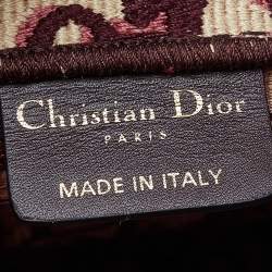 Dior Burgundy Oblique Canvas Small Book Tote 