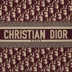 Dior Burgundy Oblique Canvas Small Book Tote 