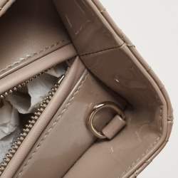 Pre Owned Dior Grey Cannage Patent Leather Extra Large Lady Dior Tote