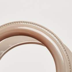 Pre Owned Dior Grey Cannage Patent Leather Extra Large Lady Dior Tote